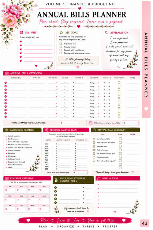 Mom Life Planner - Volume 1 - Finances and Budget