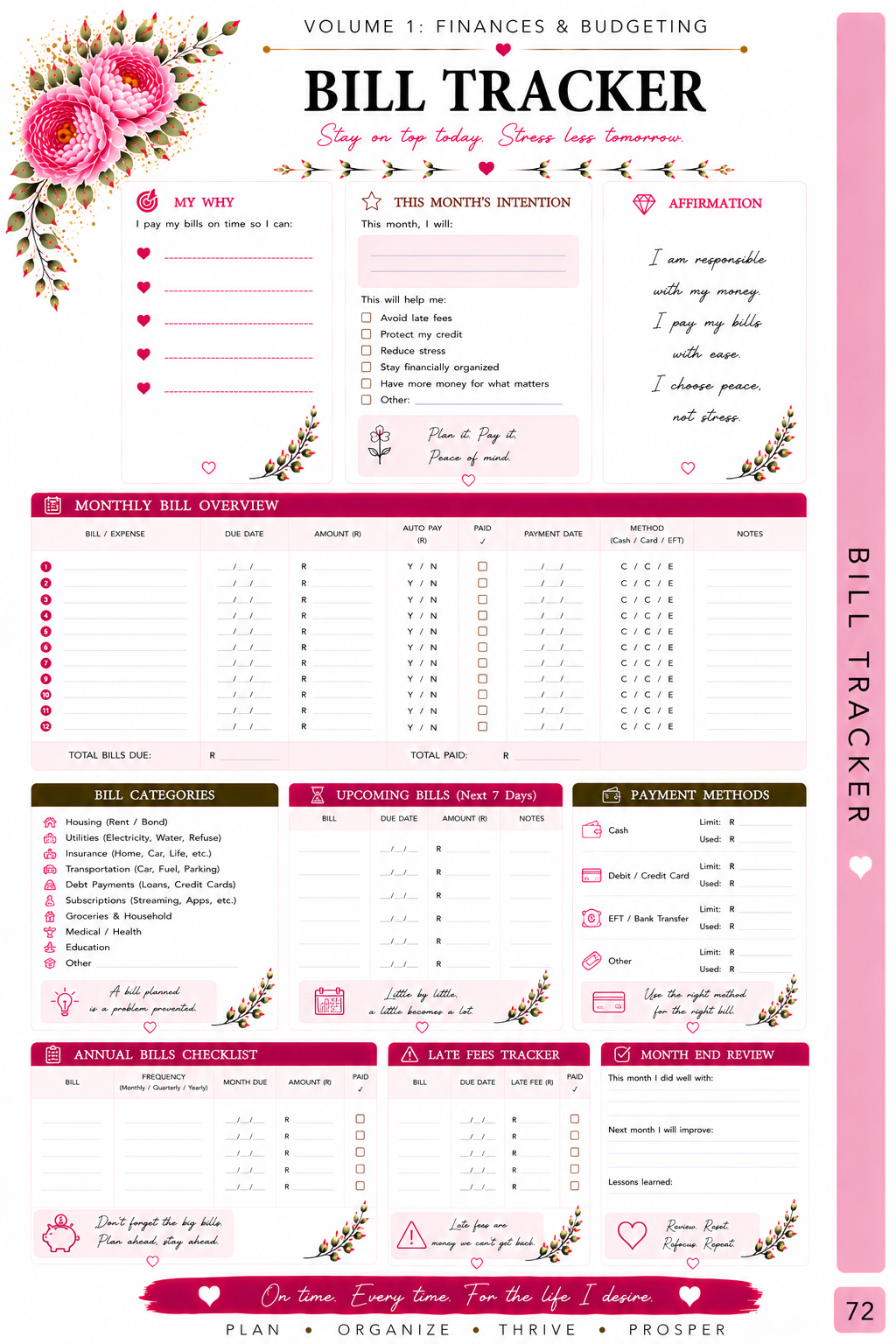 Mom Life Planner - Volume 1 - Finances and Budget