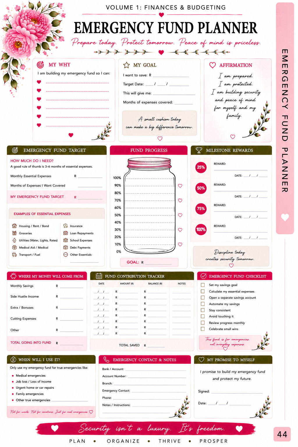 Mom Life Planner - Volume 1 - Finances and Budget