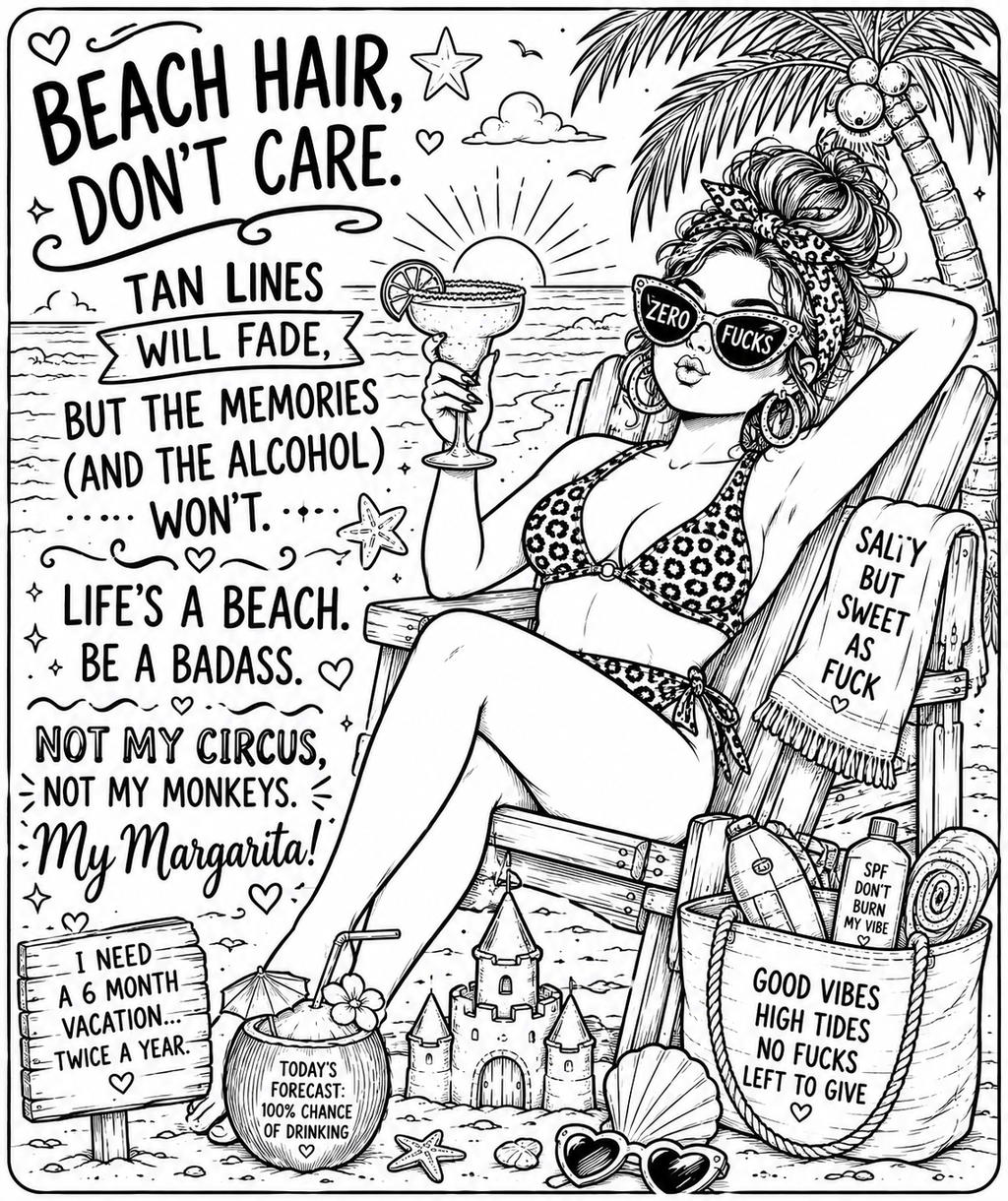 Printable Colouring Pages for Moms - Funny Sassy Adult Coloring Book PDF Instant Download