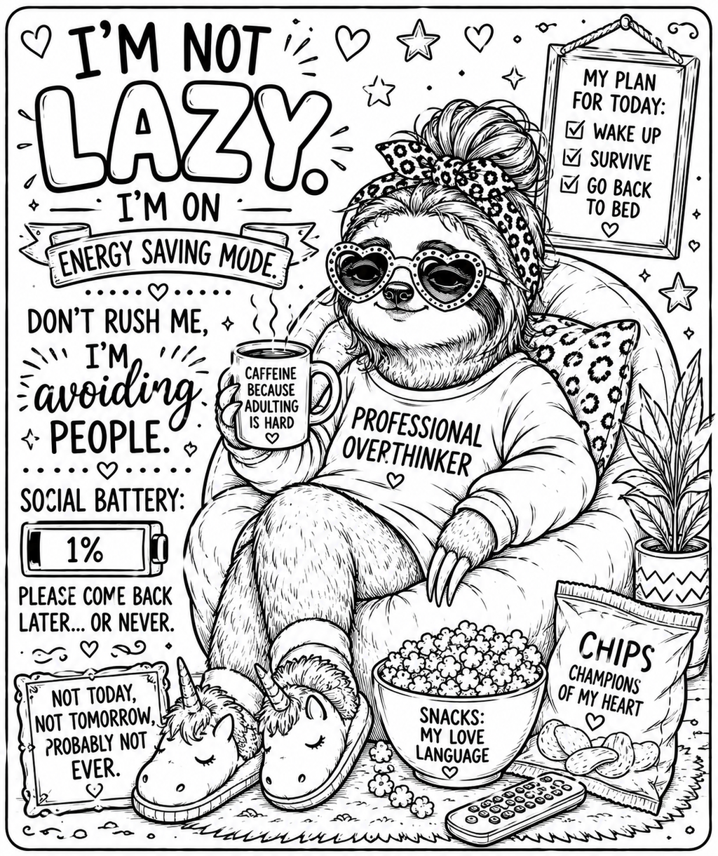Printable Colouring Pages for Moms - Funny Sassy Adult Coloring Book PDF Instant Download