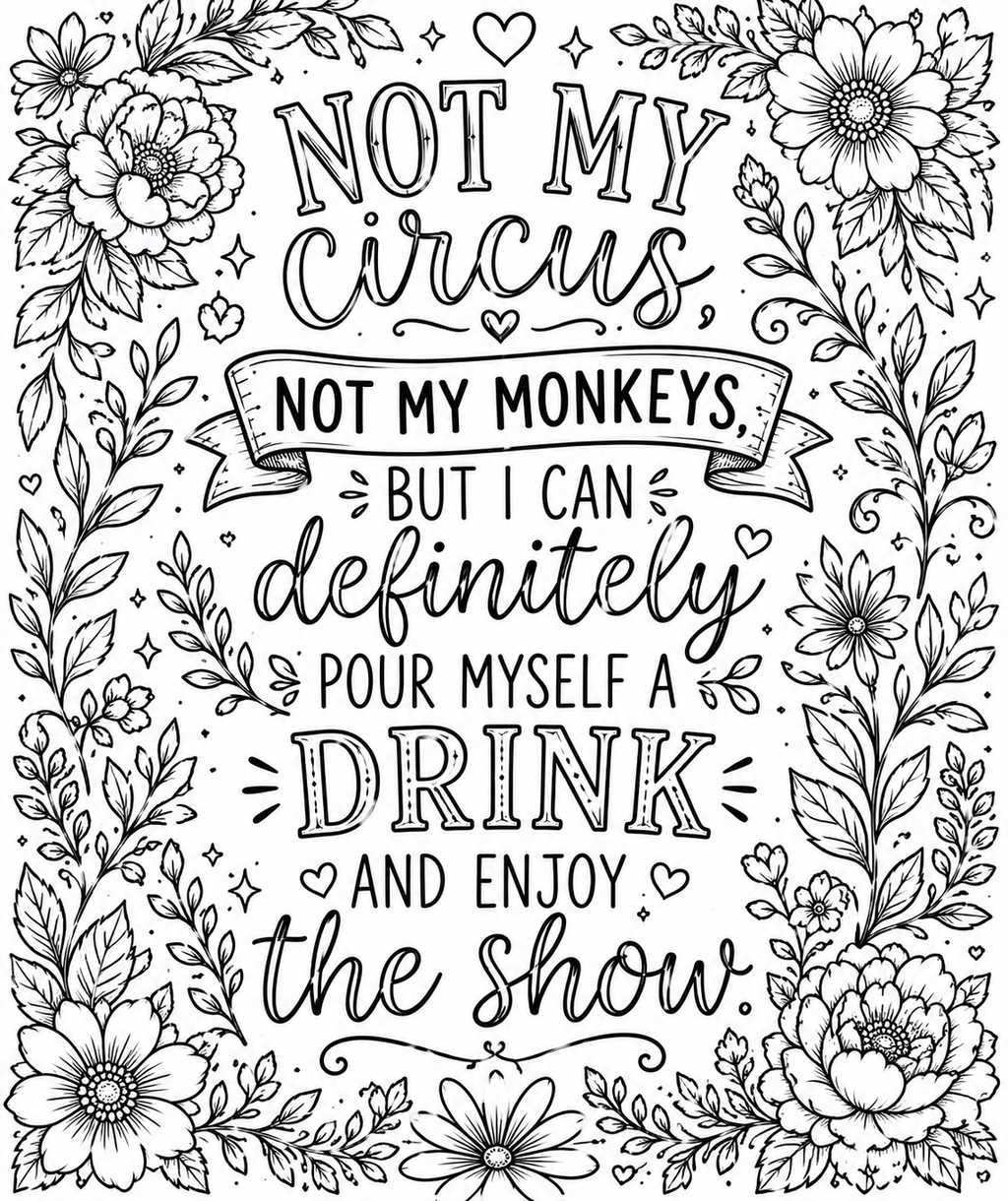 Printable Colouring Pages for Moms - Funny Sassy Adult Coloring Book PDF Instant Download